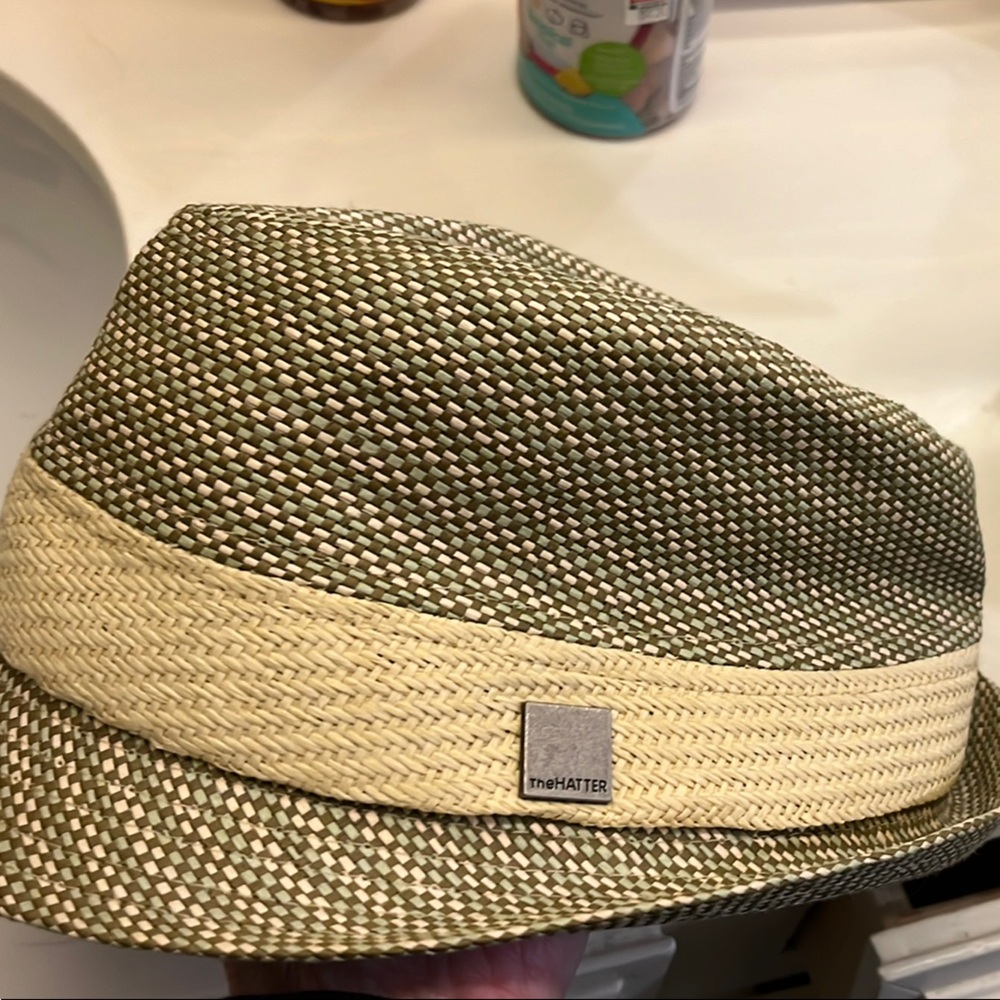 Cream and Green Hat for Accessories
